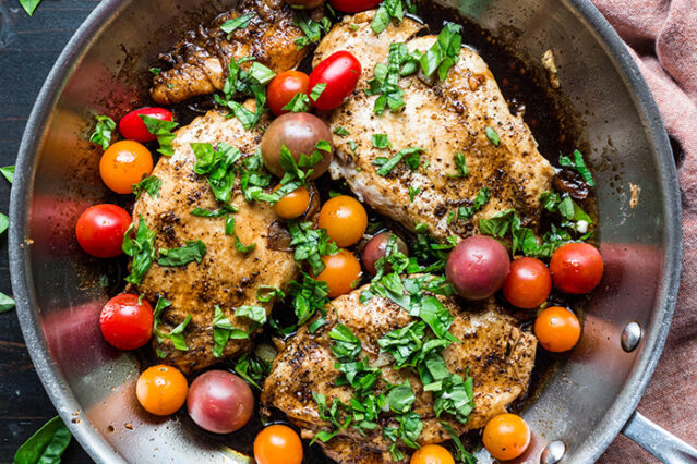 Garlic Balsamic Chicken with Cherry Tomatoes Recipe – HealthCare